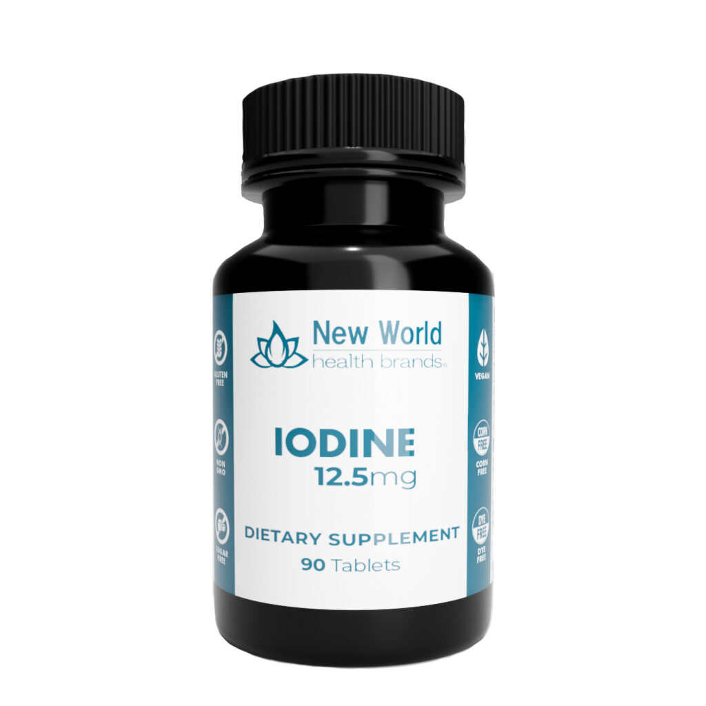 Iodine Tablets 125mg 90 Tablets Essential Trace Mineral For Growth Thyroid And Metabolic 8887