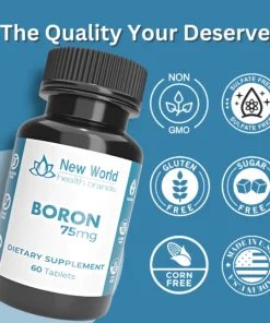 Boron Mineral Supplement 75mg | 30 Tablets For Enhanced Health & Optimal Wellness
