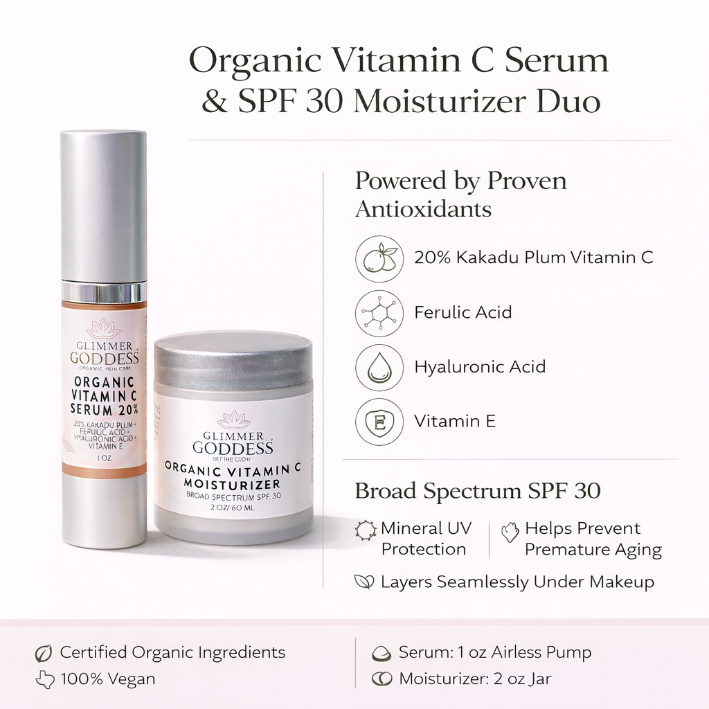 Organic Vitamin C Serum & SPF 30 Moisturizer Duo 6 Organic Vitamin C Serum & SPF 30 Moisturizer Duo - Image 4